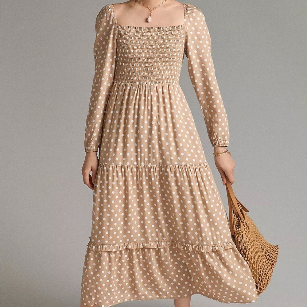 🆕 NWT Anthropologie POLKA DOT MAXI DRESS